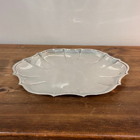 Oneida Chippendale Silverplate Sandwich Tray 11” w/ Box Vintage Serving Platter - Picture 6 of 8